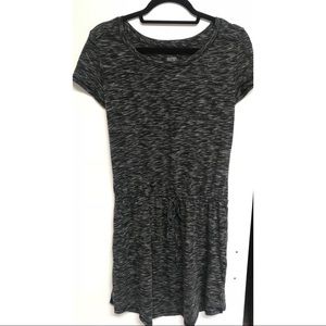 Loungewear dress with elastic tied waist